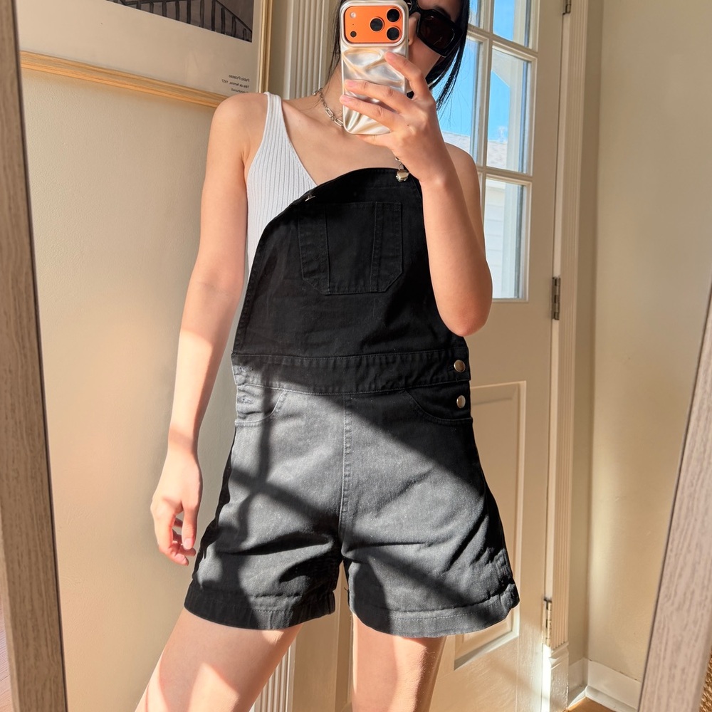 Black Denim Women's Overalls